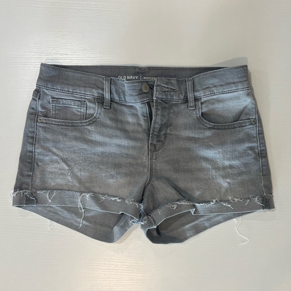 Old Navy Women's Frayed Hem Jean Shorts - Gray - Picture 1 of 3